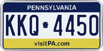 PA license plate KKQ4450