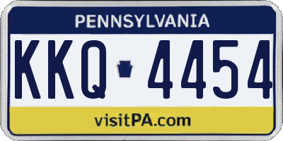 PA license plate KKQ4454