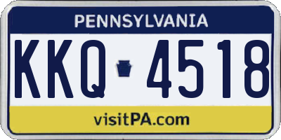 PA license plate KKQ4518