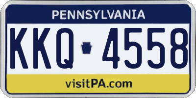 PA license plate KKQ4558