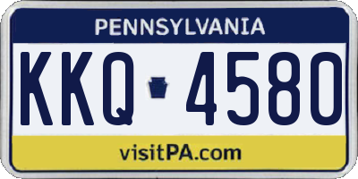 PA license plate KKQ4580