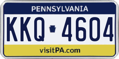 PA license plate KKQ4604