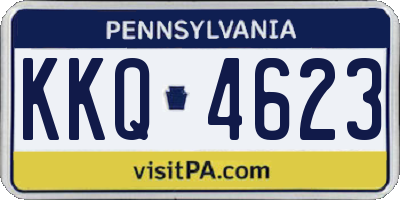 PA license plate KKQ4623