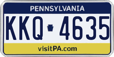 PA license plate KKQ4635