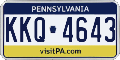 PA license plate KKQ4643