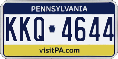 PA license plate KKQ4644