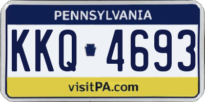 PA license plate KKQ4693