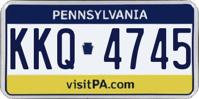 PA license plate KKQ4745