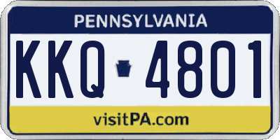 PA license plate KKQ4801