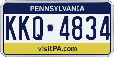 PA license plate KKQ4834