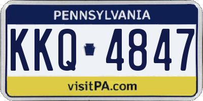 PA license plate KKQ4847