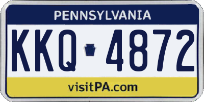 PA license plate KKQ4872
