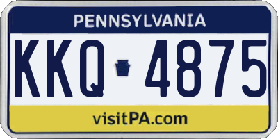 PA license plate KKQ4875