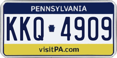 PA license plate KKQ4909