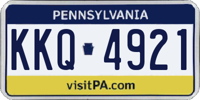 PA license plate KKQ4921