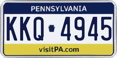 PA license plate KKQ4945