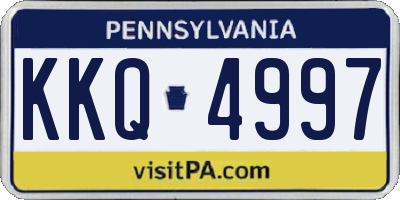 PA license plate KKQ4997