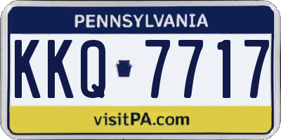 PA license plate KKQ7717