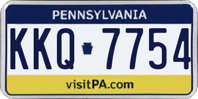 PA license plate KKQ7754