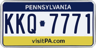 PA license plate KKQ7771