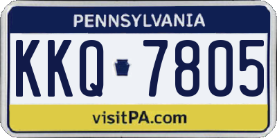 PA license plate KKQ7805
