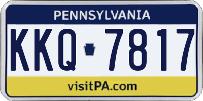 PA license plate KKQ7817