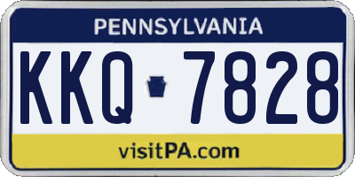 PA license plate KKQ7828