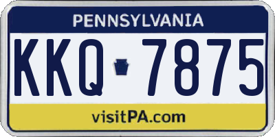 PA license plate KKQ7875