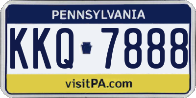 PA license plate KKQ7888