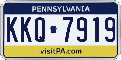 PA license plate KKQ7919
