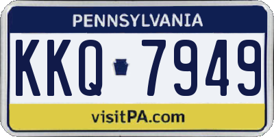 PA license plate KKQ7949