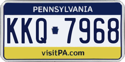 PA license plate KKQ7968