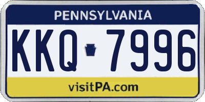 PA license plate KKQ7996