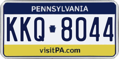 PA license plate KKQ8044