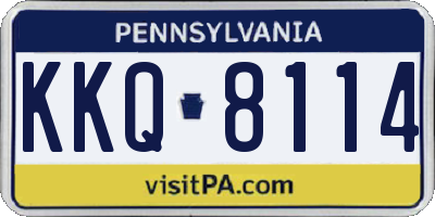 PA license plate KKQ8114
