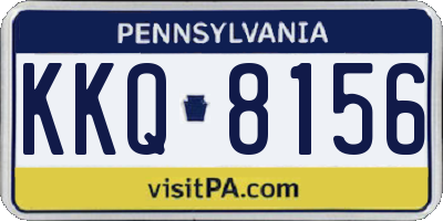 PA license plate KKQ8156