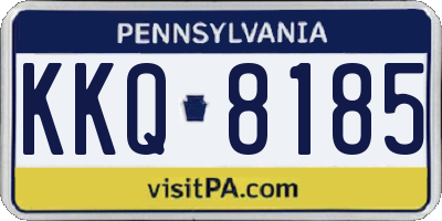 PA license plate KKQ8185