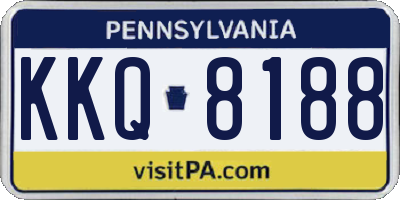 PA license plate KKQ8188
