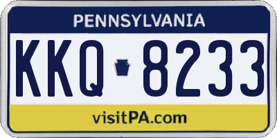 PA license plate KKQ8233