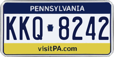 PA license plate KKQ8242