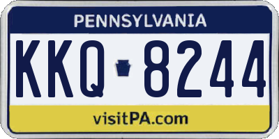 PA license plate KKQ8244