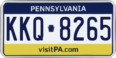 PA license plate KKQ8265