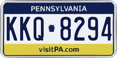 PA license plate KKQ8294