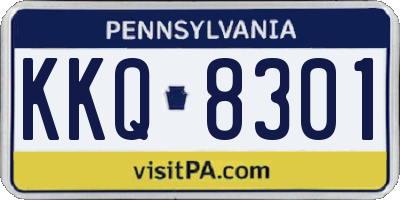 PA license plate KKQ8301