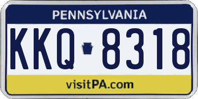 PA license plate KKQ8318