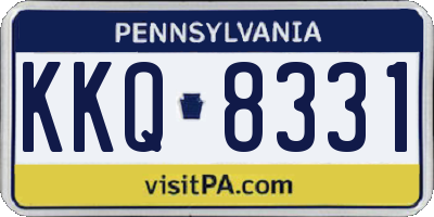 PA license plate KKQ8331