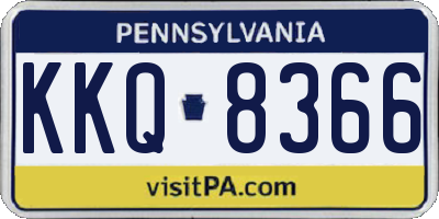 PA license plate KKQ8366