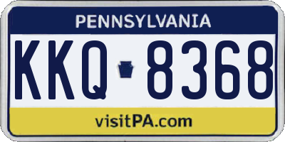 PA license plate KKQ8368