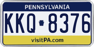 PA license plate KKQ8376
