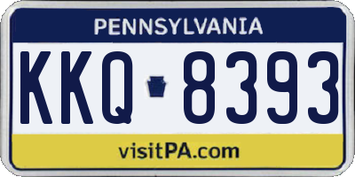 PA license plate KKQ8393